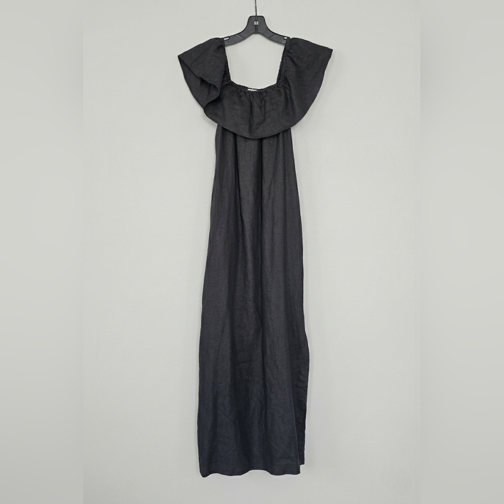 WHITE LABEL the white company 100% linen off shoulder maxi dress